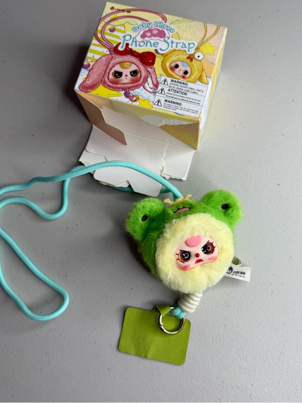 Opened Blind Box Baby Three Phone Strap Plush Frog